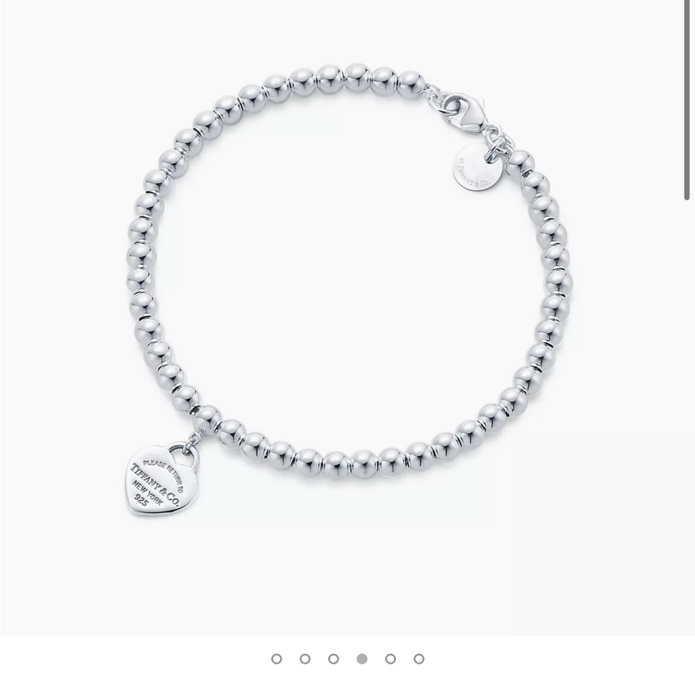 Tiffany Blue® Heart Tag Bead Bracelet
in Silver, 4 mm